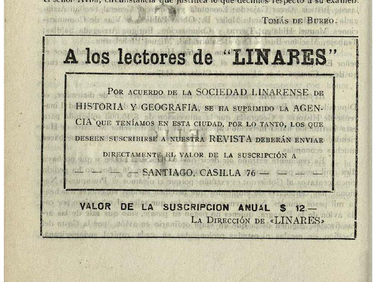 A los lectores de Linares