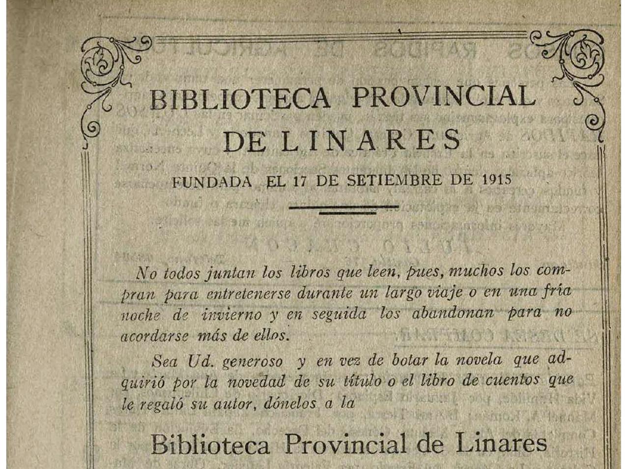 Biblioteca Provincial de Linares