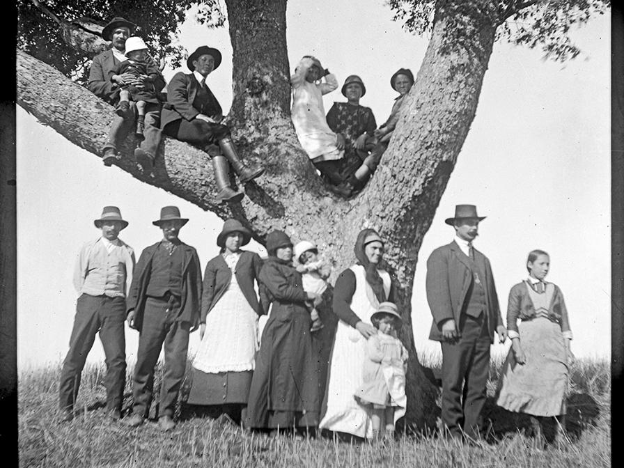 Paseo campestre familia Rivas Núñez y amigos (c. 1920)