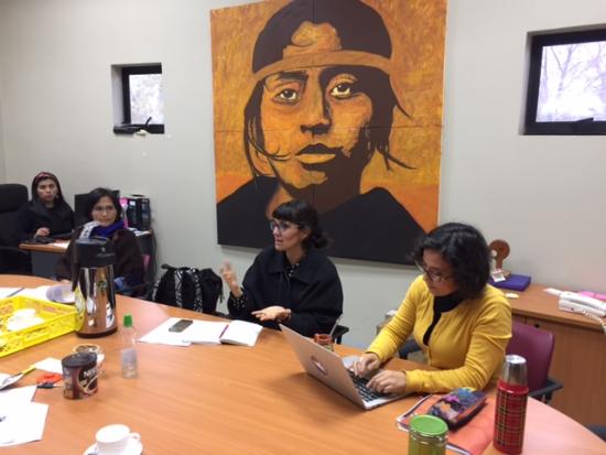 Reunión en el Museo Mapuche de Cañete, proyecto Bajo la Lupa