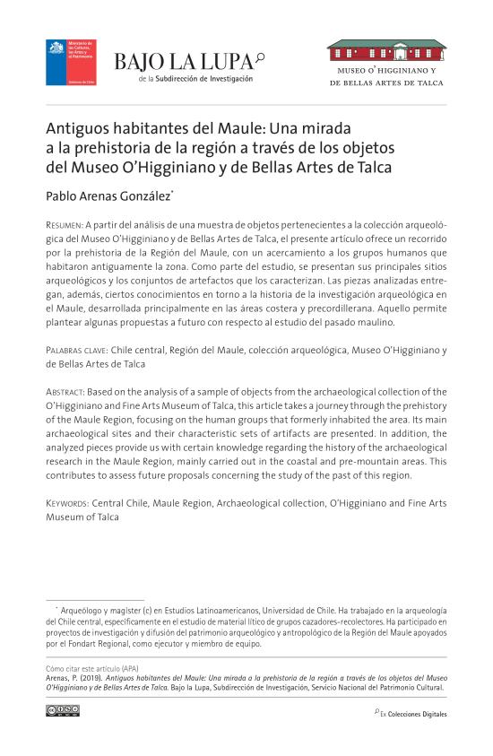 Antiguos habitantes del Maule: Una mirada a la prehistoria de la región a través de los objetos