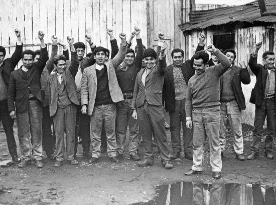 Manifestaciones en el fundo Chesque, Loncoche, 1972.