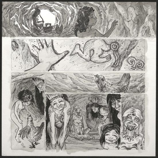 Ilustraciones para la novela gráfica "Varua Rapa Nui"