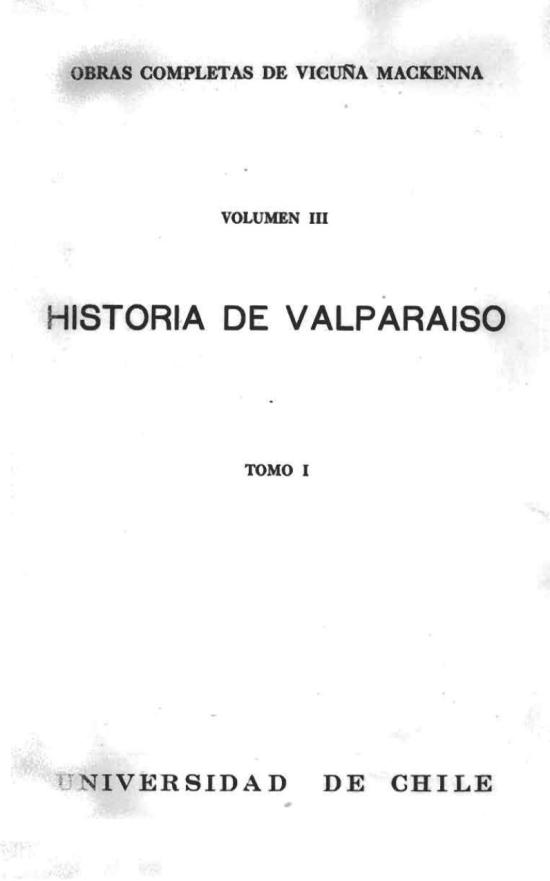 Historia de Valparaíso Tomo I