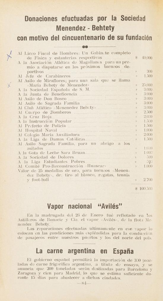 Revista Menéndez Behety. Tomo II, núms. 13-24, año 1925 (fragmento)
