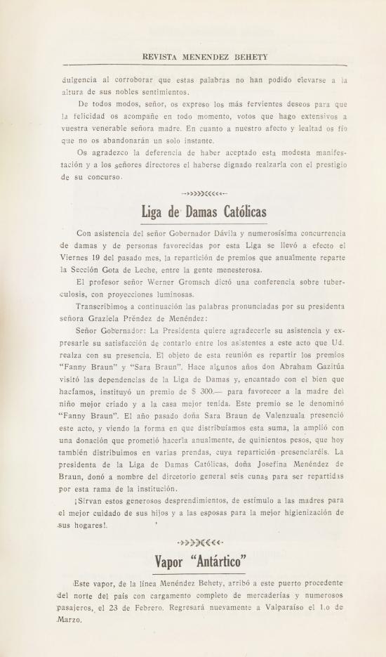 Revista Menéndez Behety. Tomo III, núms. 25-36, año 1926 (fragmento)