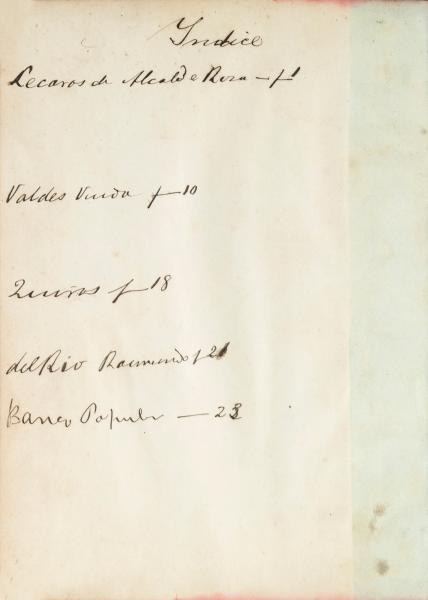 Índice del volumen 1