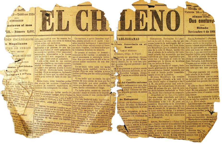 Fotografía de la portada de El Chileno Portada de El Chileno