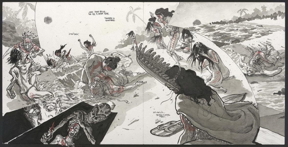 Tan pronto llegan los últimos navegantes de Hiva a Rapa Nui, sufren de una tragedia