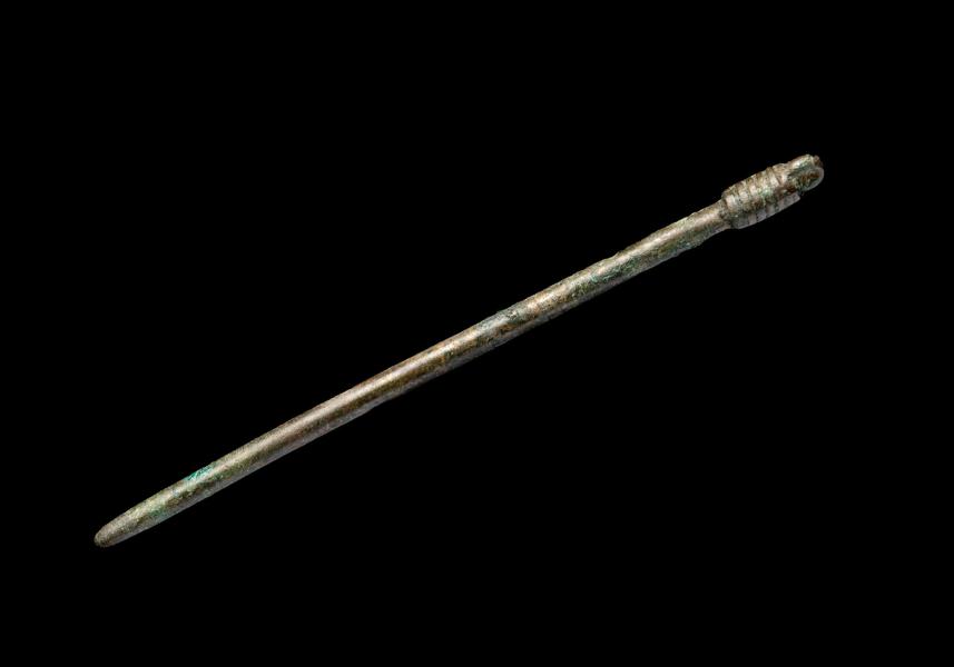 Aguja de metal con ojal