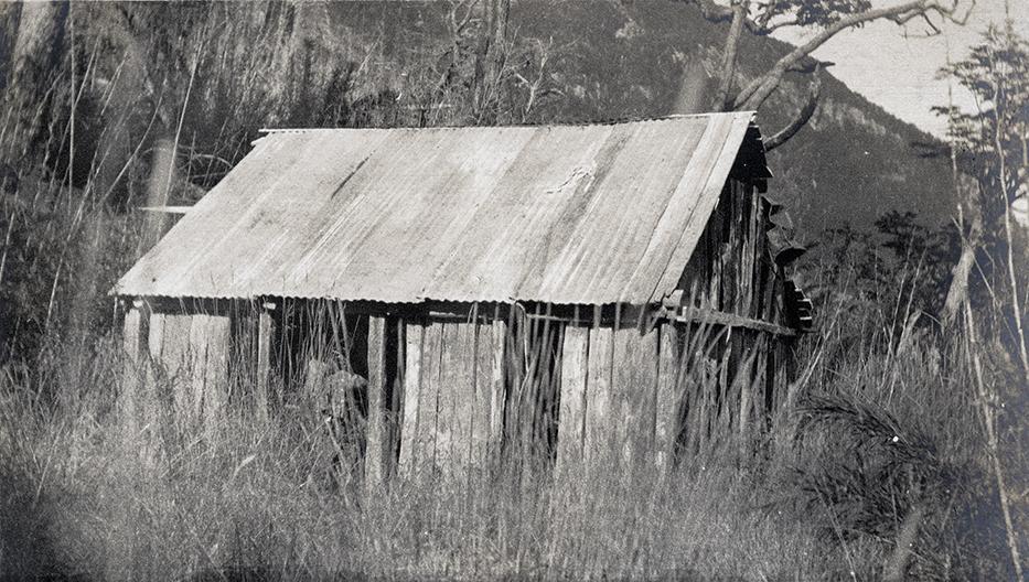 Antigua casa levantada por los trabajadores a cargo de Ricardo 2.º Michell en el valle entre el río Los Ñadis y el saltón del río Baker